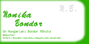 monika bondor business card